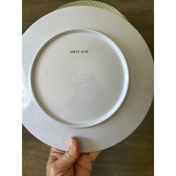 Set of 8 West Elm Melamine Bird Dessert Lunch Salad Plates 9" - Picture 7 of 8